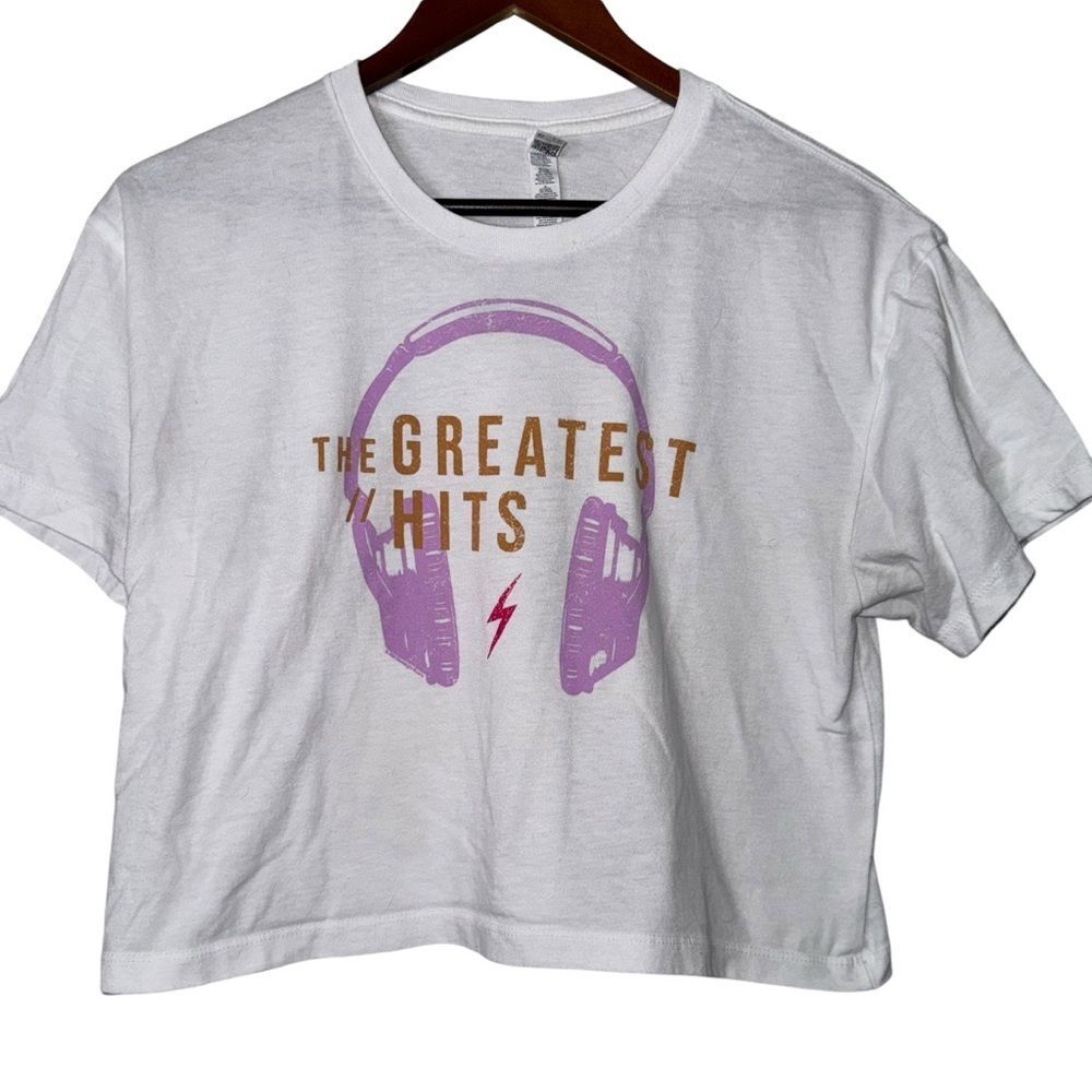 Ideal by Next Level Apparel The Greatest Hits Movie Cropped T-shirt
